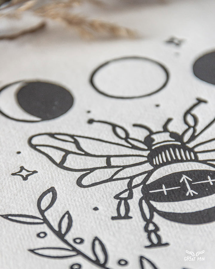 "Bumblebee" – Lino Print A4
